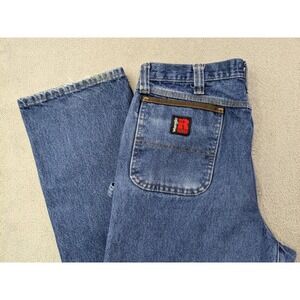 Wrangler Riggs Workwear Men 38x36 Jeans Blue Denim Carpenter Relaxed Fit